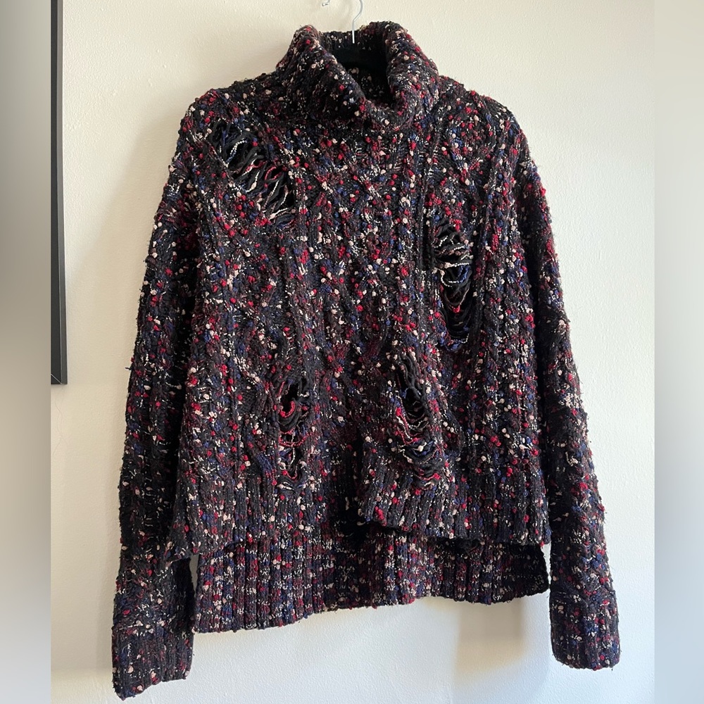 Oversized Novelty Knit Sweater - M